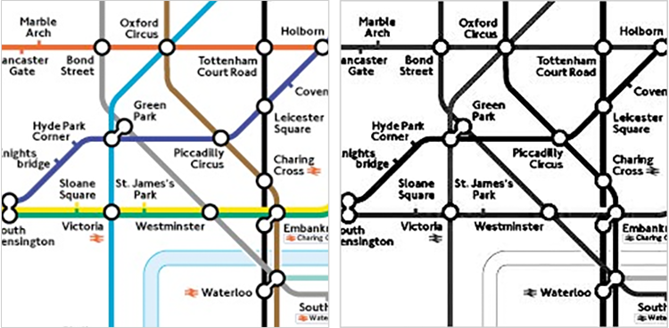 Mappa metro per daltonici